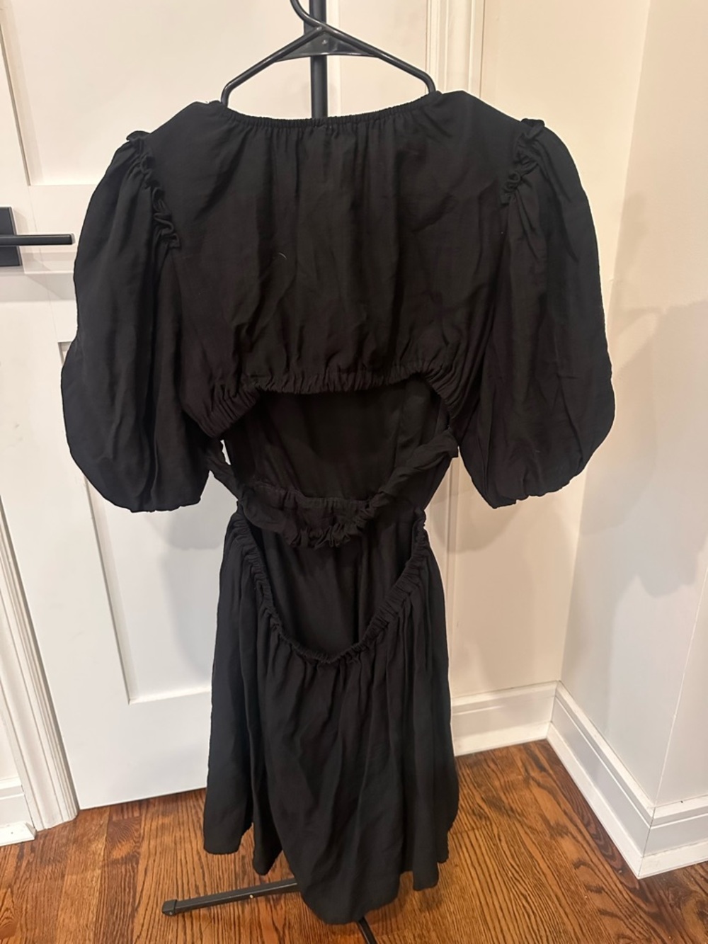 Black Puff Sleeve Dress - Picture 3 of 3